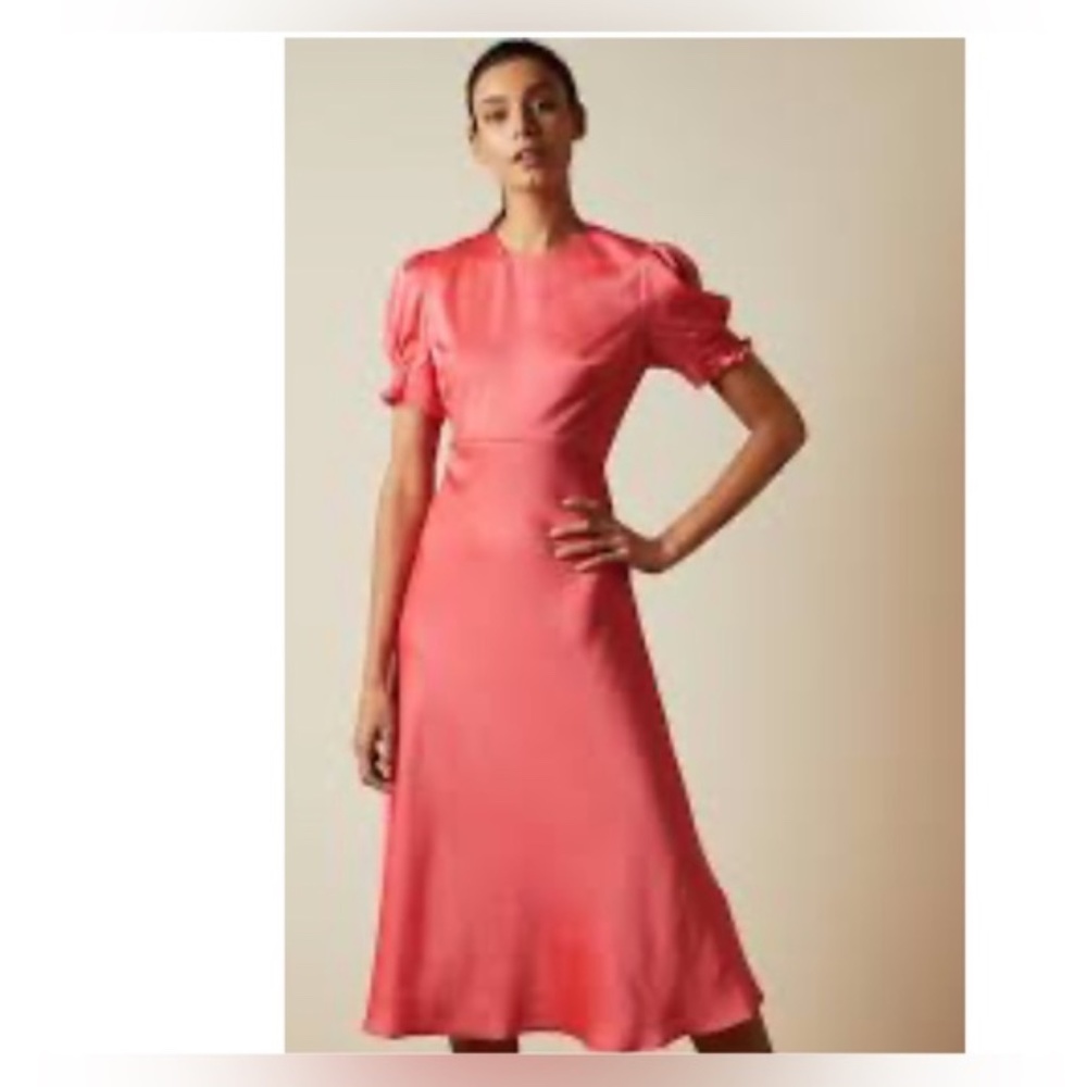 Ted Baker Tulipi Midi Dusty Pink Dress size 2